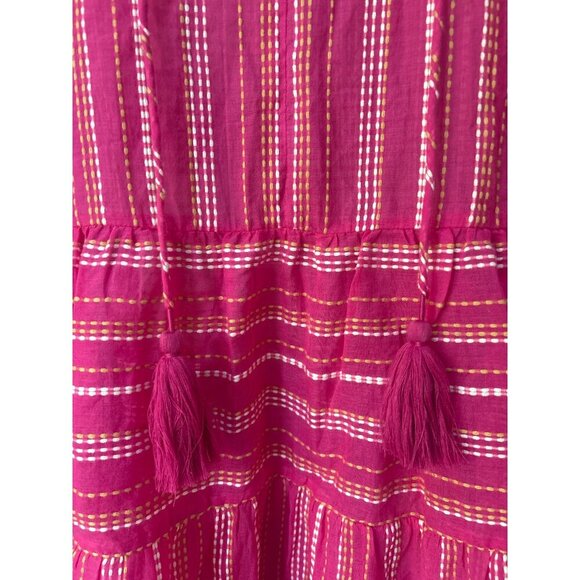 PQ Swim Morgan Stripe Short Cover-Up Dress Pink Womens Size XS/S - Picture 7 of 9